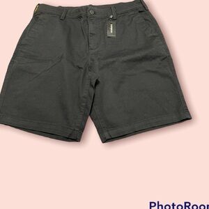 Express Men's Charcoal Flat Front Shorts